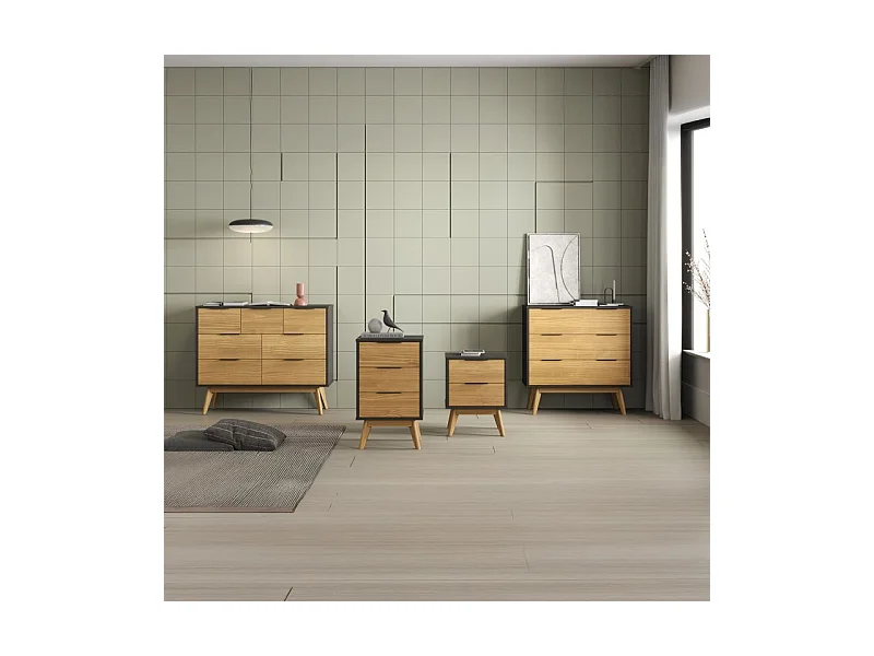 Cómoda Numa Gris Alpino - Oak