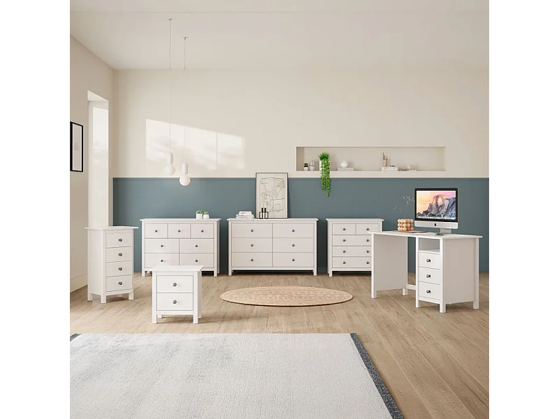 Cómoda Bay 6 cajones Blanco