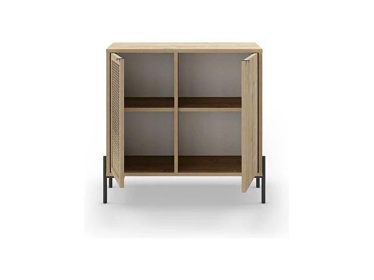 Cómoda Koivu 2 puertas Roble Negro