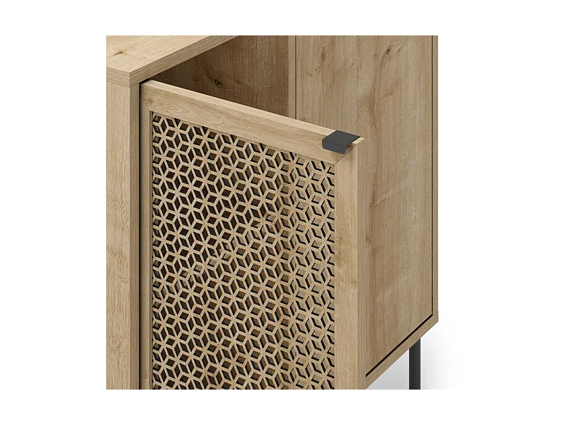 Cómoda Koivu 2 puertas Roble Negro