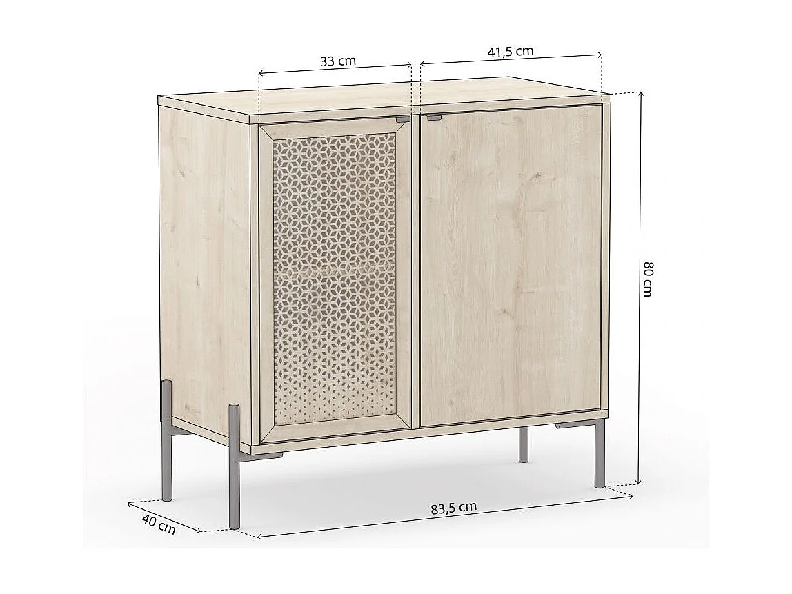 Cómoda Koivu Roble Negro