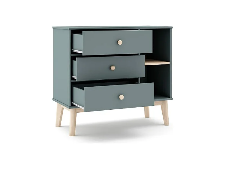 Cómoda juvenil Misty Breeze Verde Salvia - Oak Soft