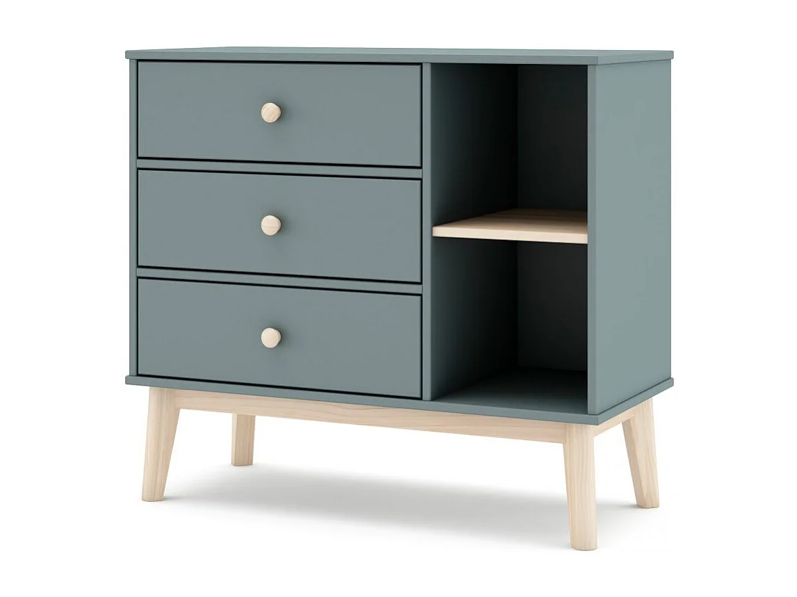 Cómoda juvenil Misty Breeze Verde Salvia - Oak Soft