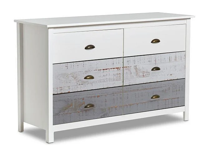 Cómoda Ocean 6 cajones Blanco - Vintage Colors