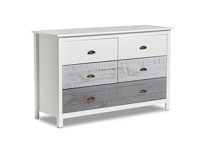 Cómoda Ocean 6 cajones Blanco - Vintage Colors