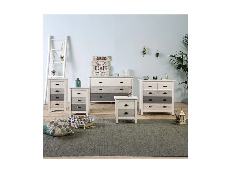 Cómoda Ocean 6 cajones Blanco - Vintage Colors