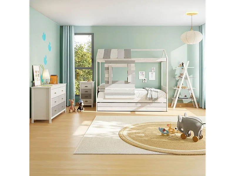 Cómoda Ocean 6 cajones Blanco - Vintage Colors