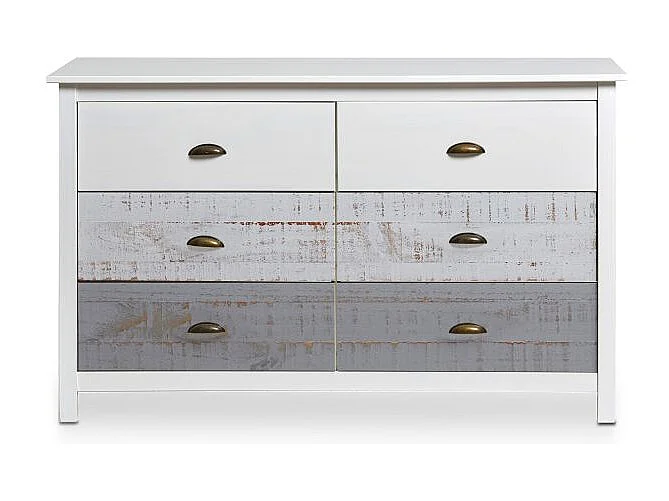 Cómoda Ocean 6 cajones Blanco - Vintage Colors