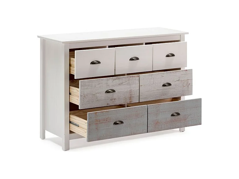 Cómoda Ocean 7 cajones Blanco - Vintage Colors