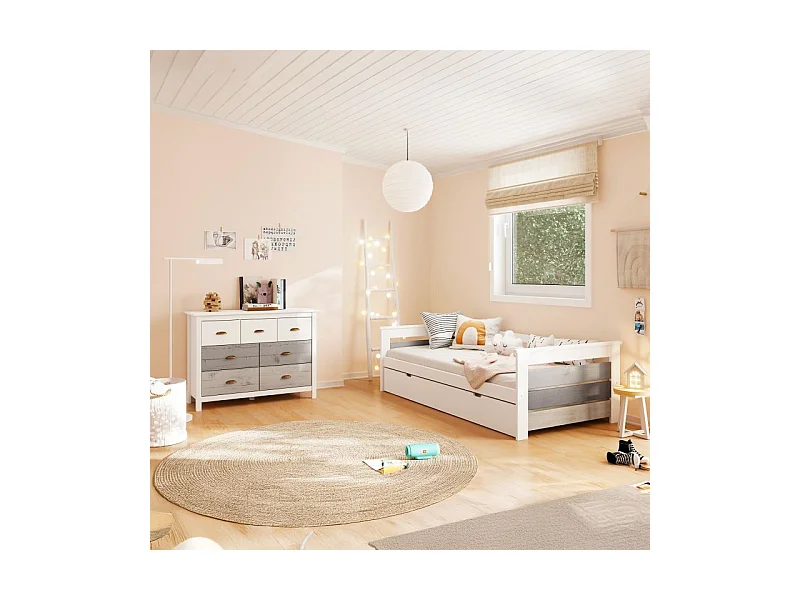 Cómoda Ocean 7 cajones Blanco - Vintage Colors