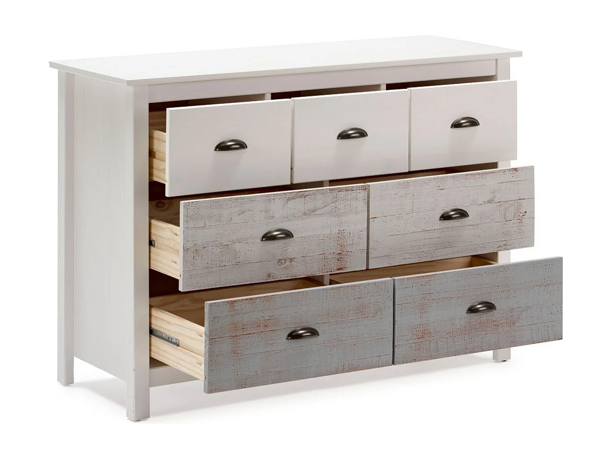 Cómoda Ocean 7 cajones Blanco - Vintage Color
