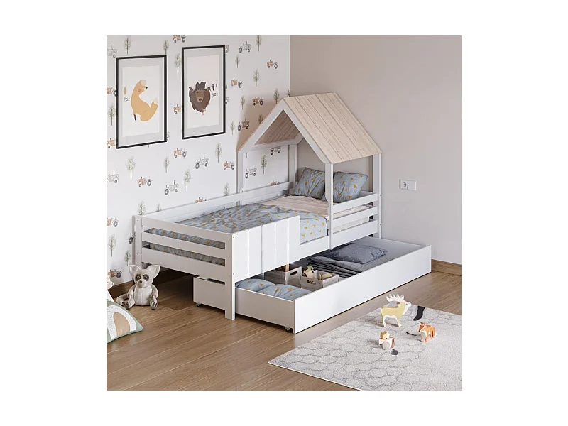 Cama cabaña Koti Blanco - Oak