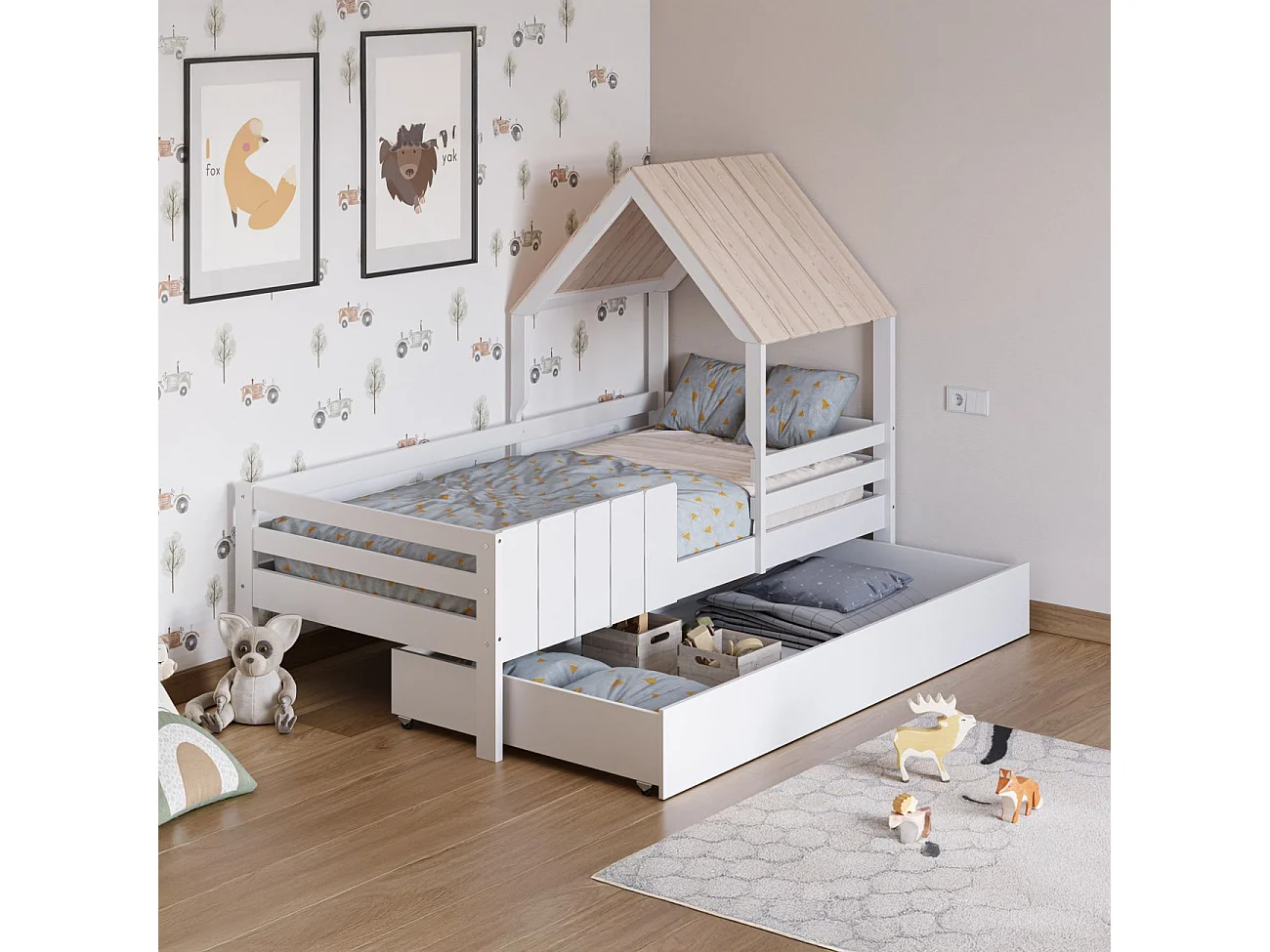 Cama cabaña Koti Blanco - Oak