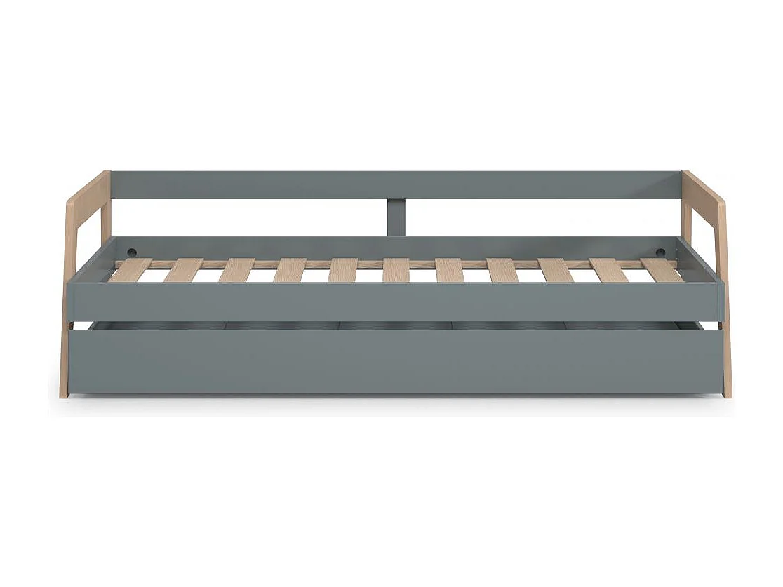 Cama doble juvenil Misty Haze Verde Salvia - Oak Soft