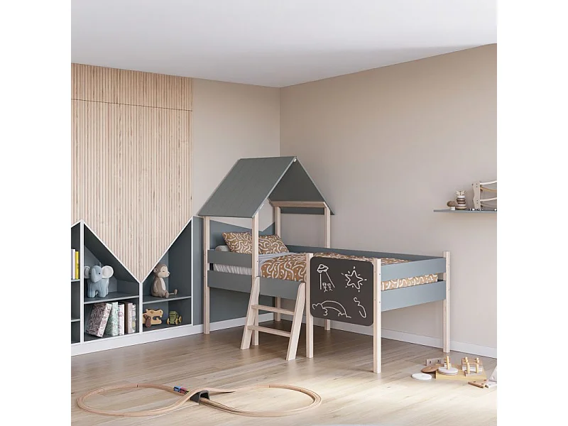 Cama cabaña Mokibed Verde Salvia - Oak Soft