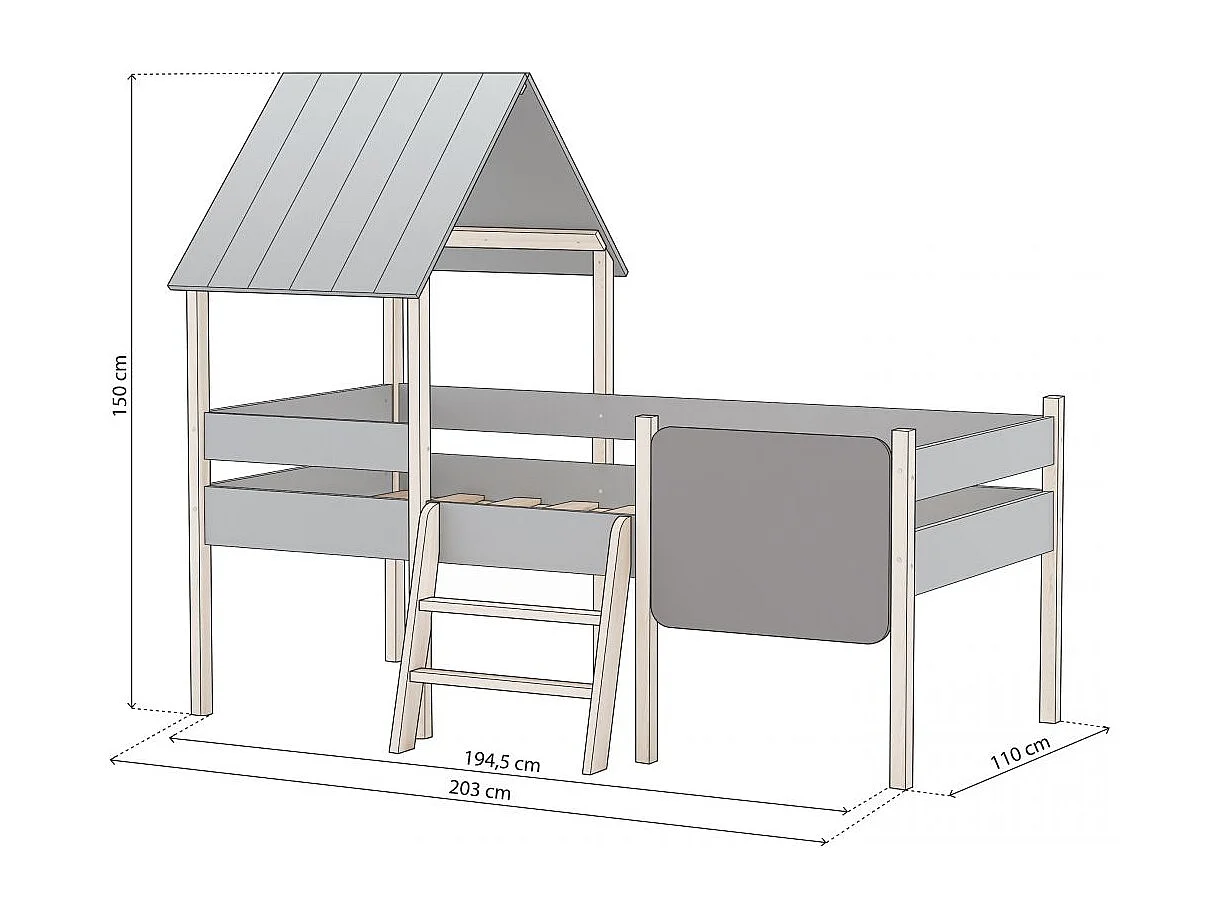Cama cabaña Mokibed Verde Salvia - Oak Soft
