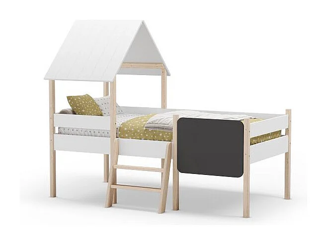 Cama cabaña Mokibed Blanco - Oak Soft