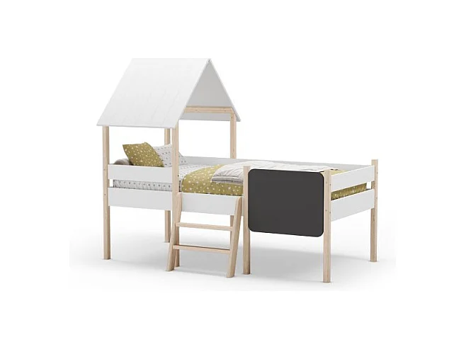 Cama cabaña Mokibed Blanco - Oak Soft