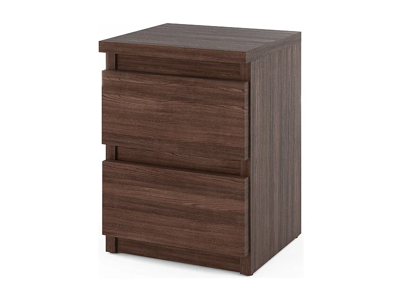 Table de chevet Chêne Wenge 30x30x42CM 2 tiroirs-meuble de nuit pour chambre à coucher