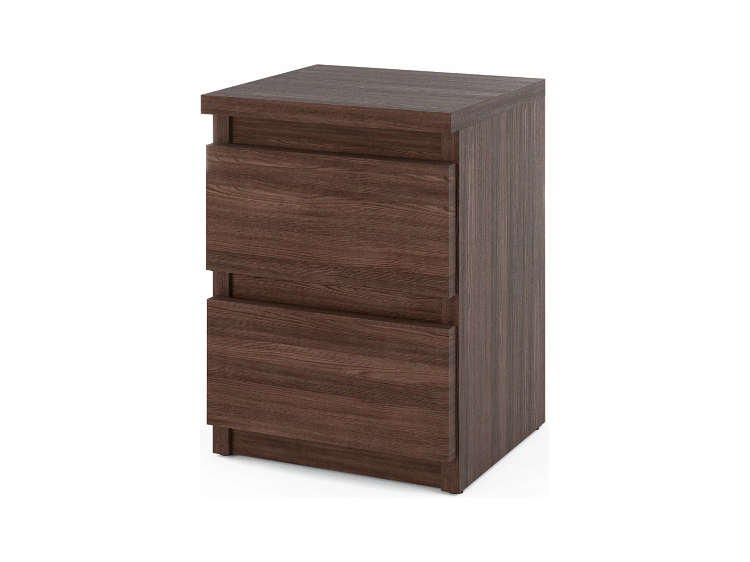 Table de chevet Chêne Wenge 30x30x42CM 2 tiroirs-meuble de nuit pour chambre à coucher