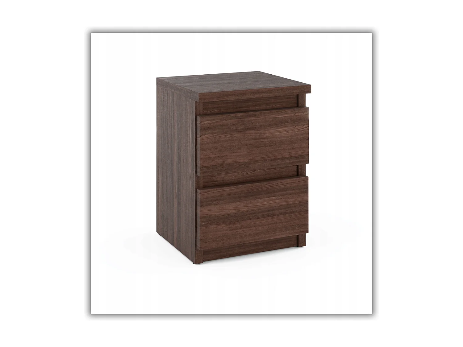 Table de chevet Chêne Wenge 30x30x42CM 2 tiroirs-meuble de nuit pour chambre à coucher
