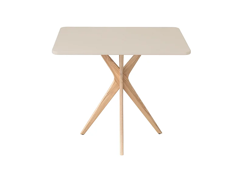 Kleiner rechteckinger Esstisch Jubi 55x80cm Braun Beige