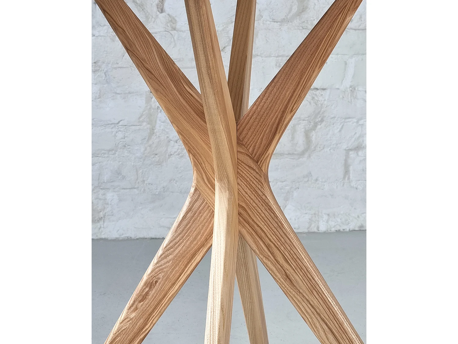 Petite table à manger rectangulaire Jubi 55x80cm Beige Brun