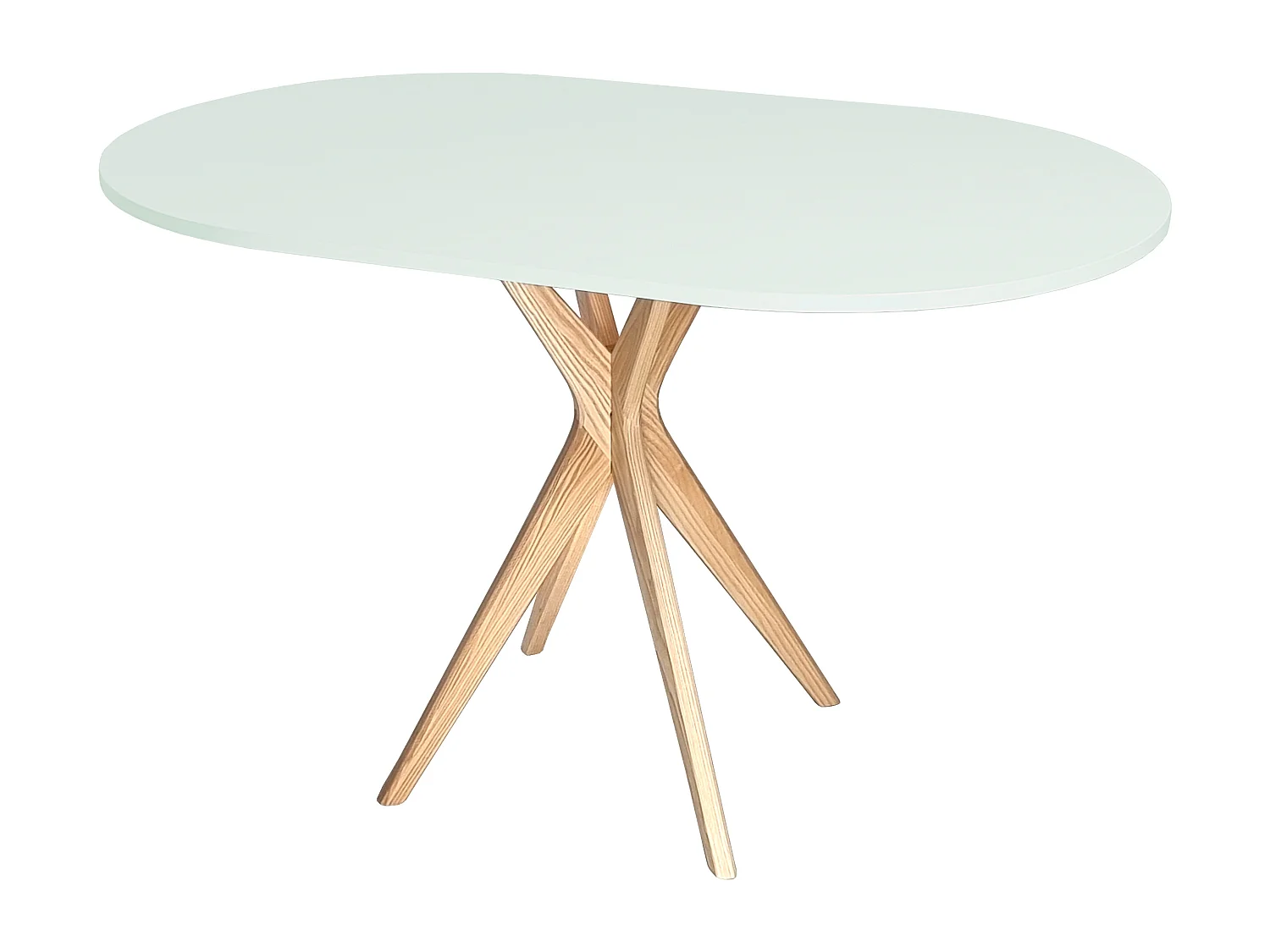 Mesa de comedor ovalada 75x100cm Jubi Menta Fugaz