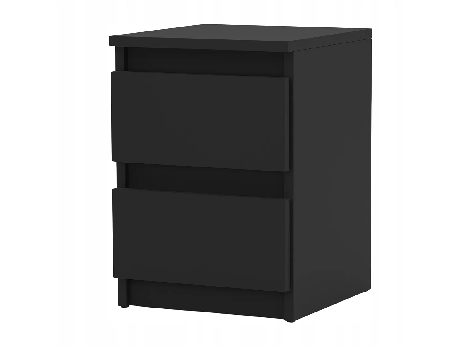 Szafka Nocna Stiv-Meble 2 Szuflady 30 CM Stolik Czarny Mat 30x30x40 CM 1szt.