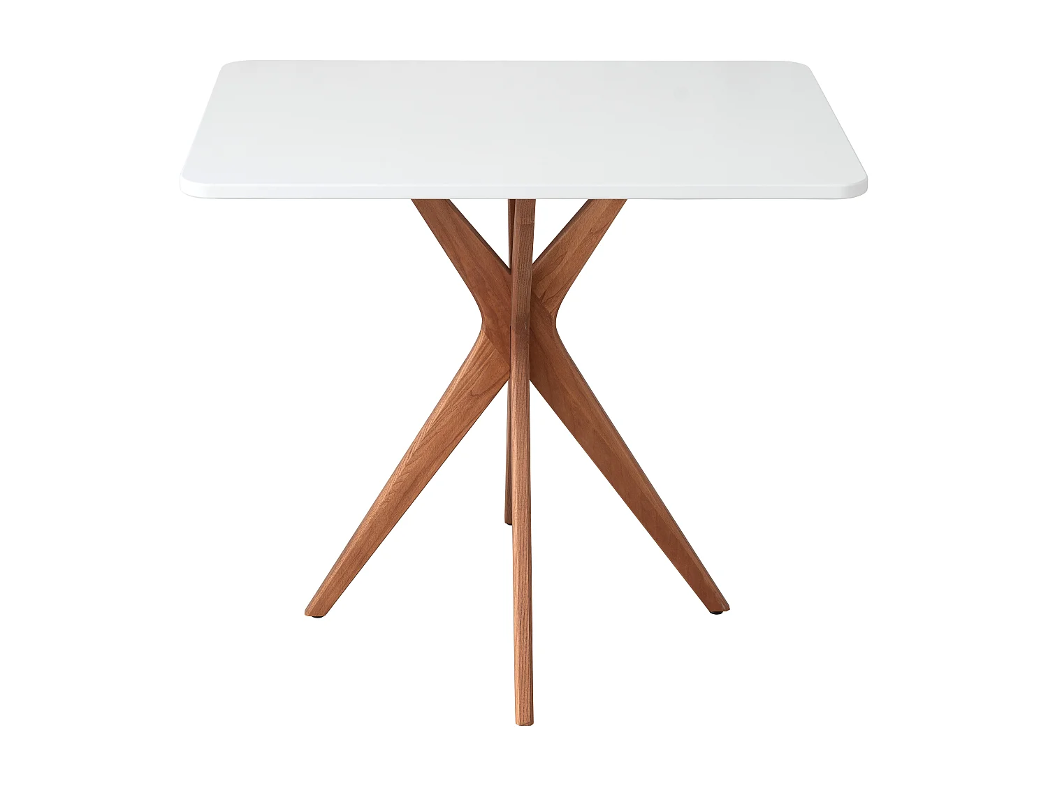 Petite table à manger rectangulaire Jubi 55x80cm Blanc Chêne