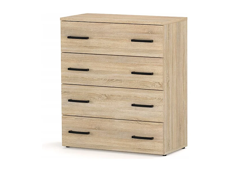 Armoire à chaussures en chêne sonoma 71x82,9x35 cm – meuble de rangement avec 4 étagères