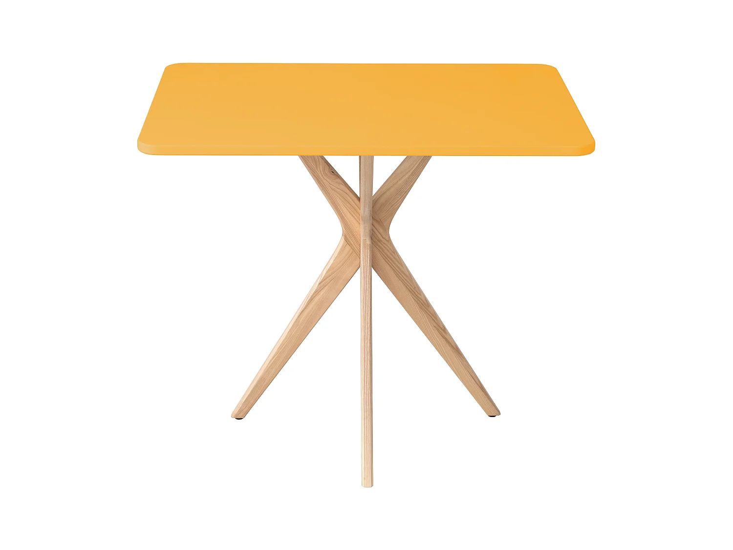 Petite table à manger rectangulaire Jubi 55x80cm Jaune Genët
