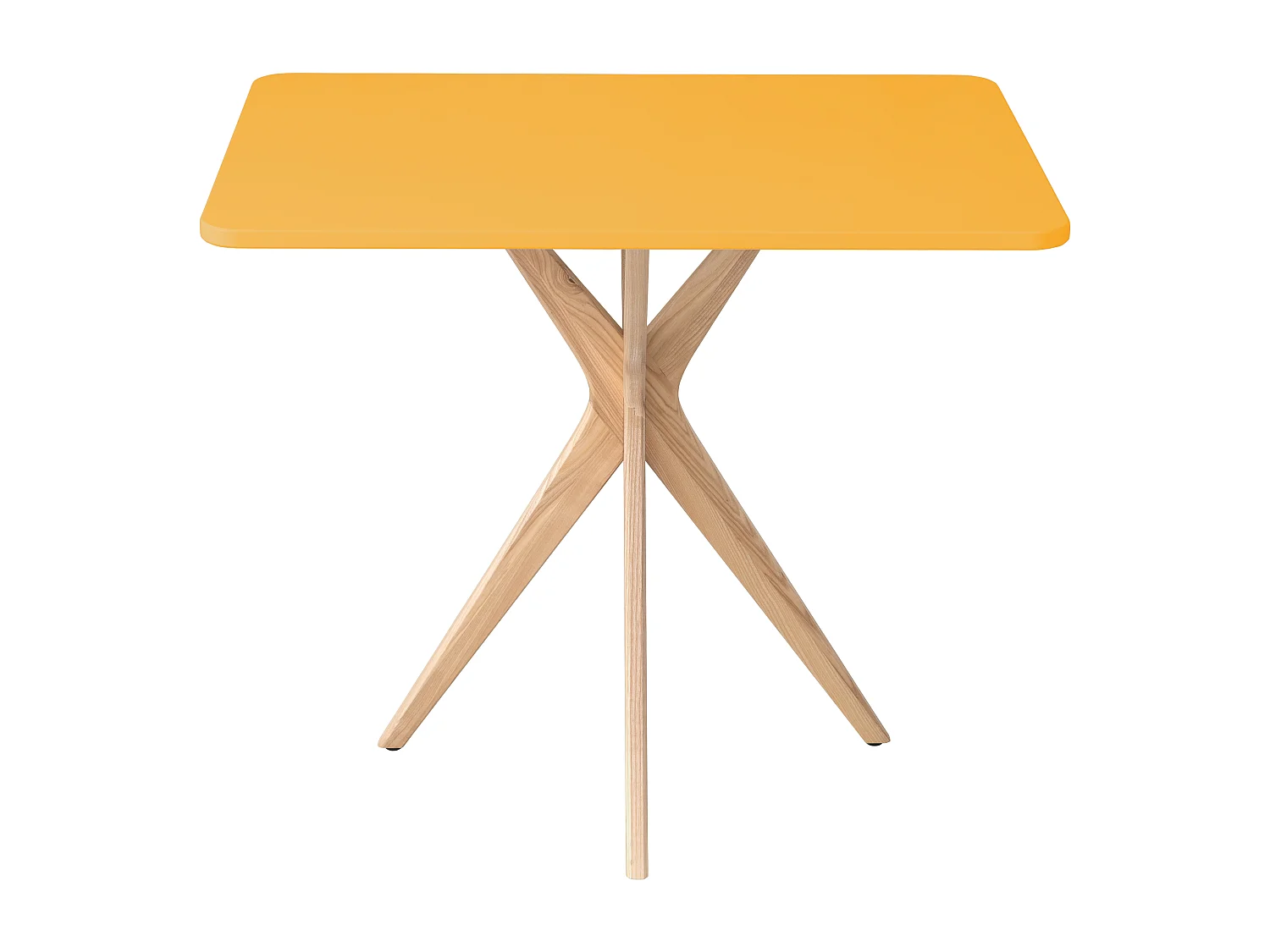 Petite table à manger rectangulaire Jubi 55x80cm Jaune Genët
