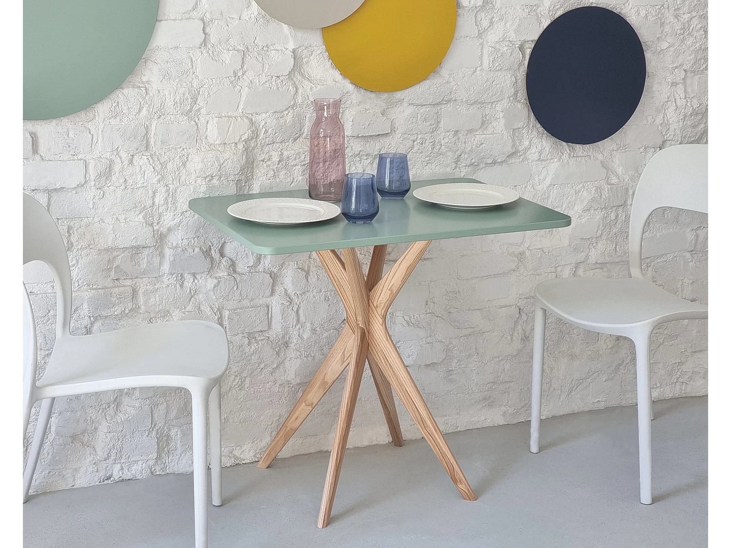 Kleiner rechteckinger Esstisch Jubi 55x80cm Antikrosa