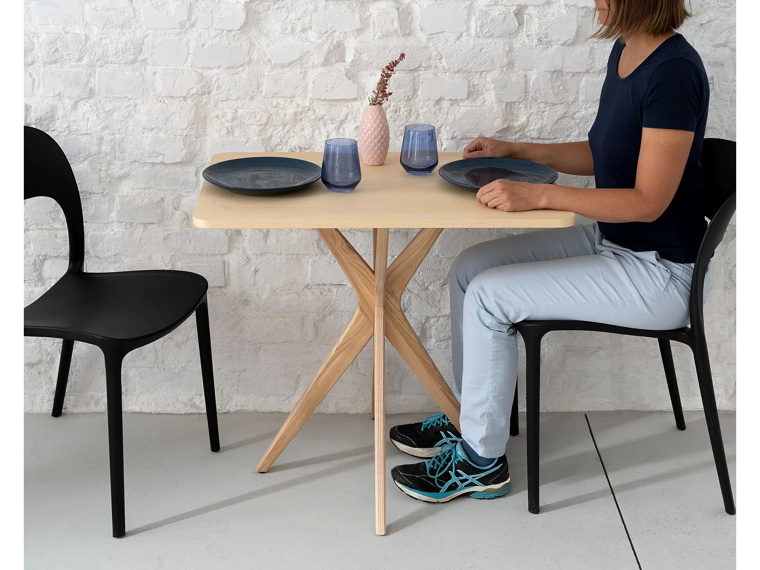 Kleiner rechteckinger Esstisch Jubi 55x80cm Eiche