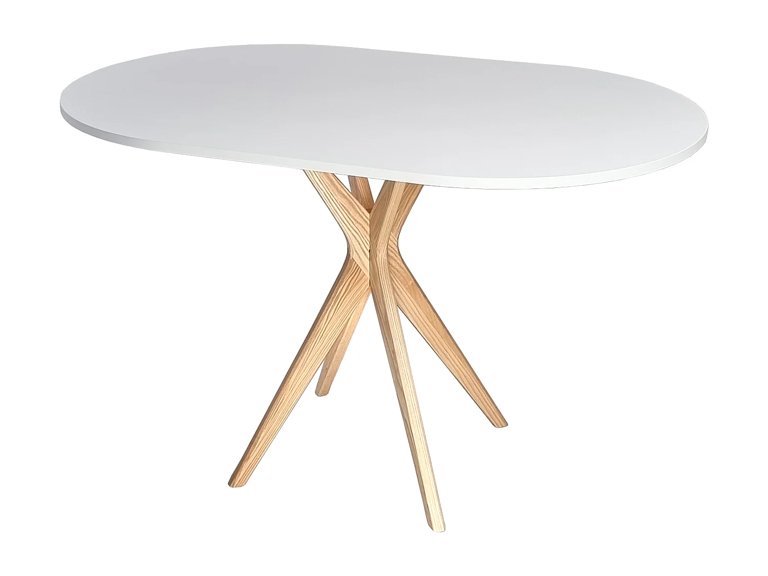 Ovale eettafel 75x100cm Jubi Wit