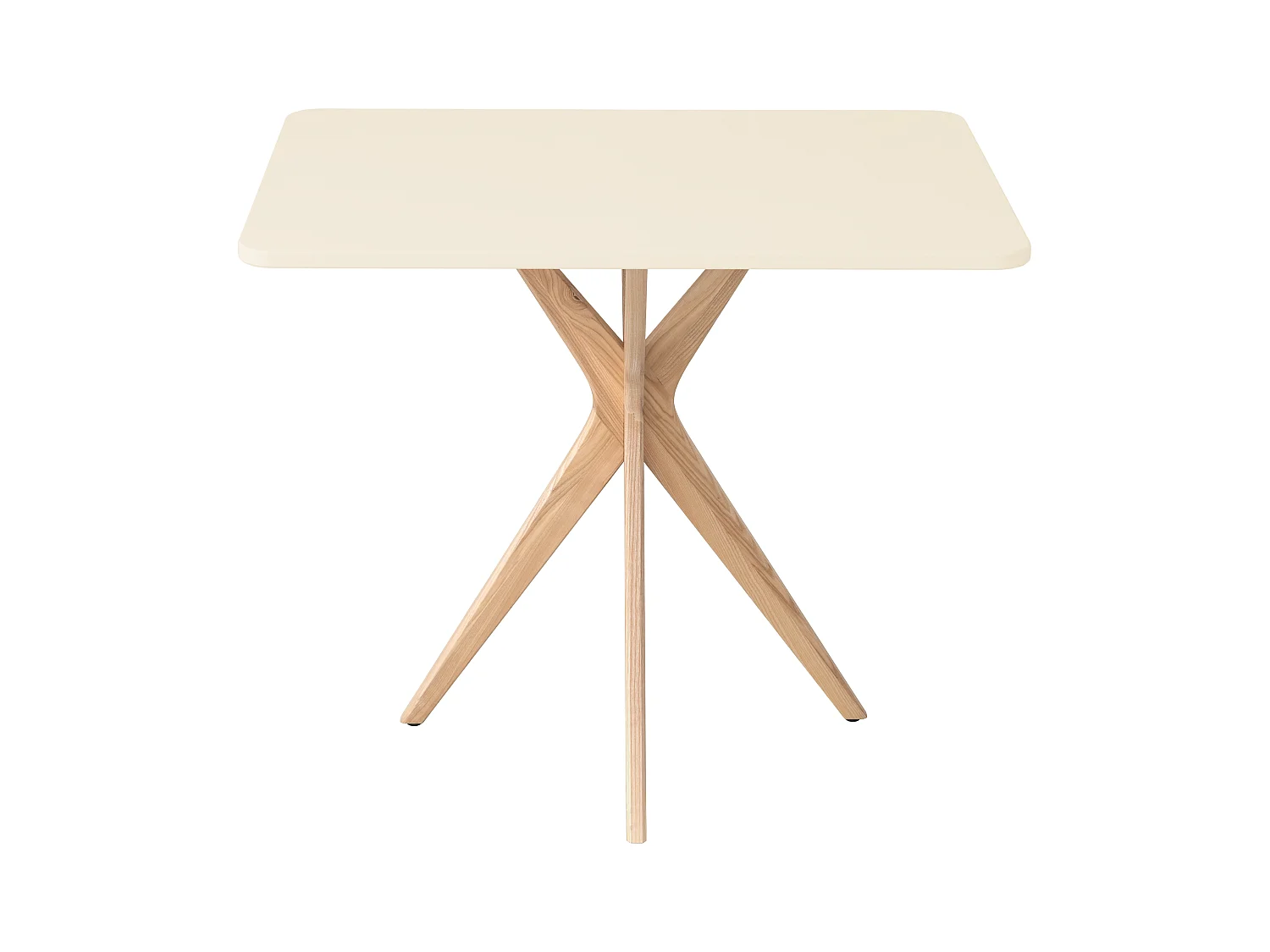 Kleine rechthoekige eettafel Jubi 55x80cm Krijtwit