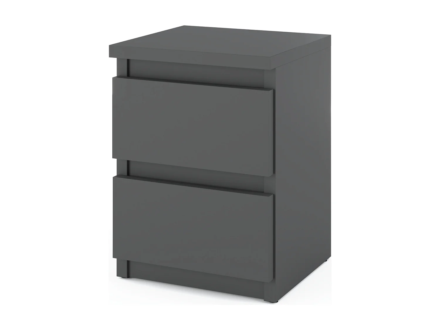 Table de chevet Gris  30x30x42CM 2 tiroirs -meuble de nuit pour chambre à coucher loft