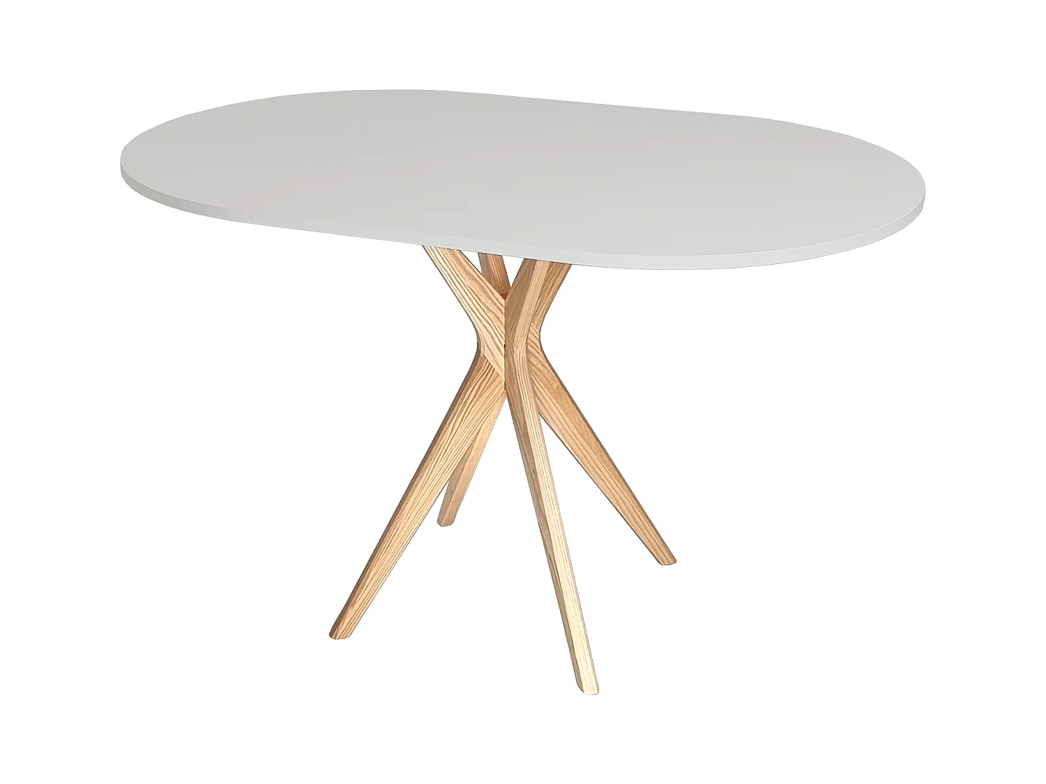 Table à manger ovale 75x100cm Jubi Gris Oerle