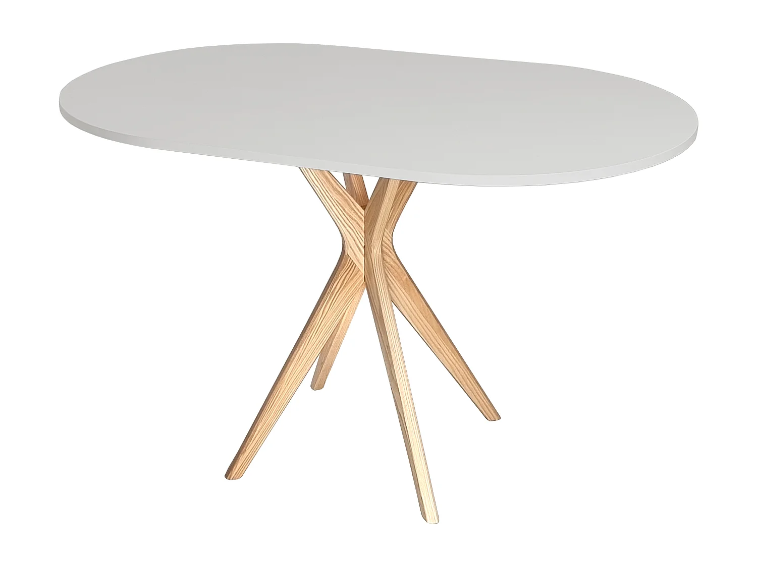 Table à manger ovale 75x100cm Jubi Gris Oerle