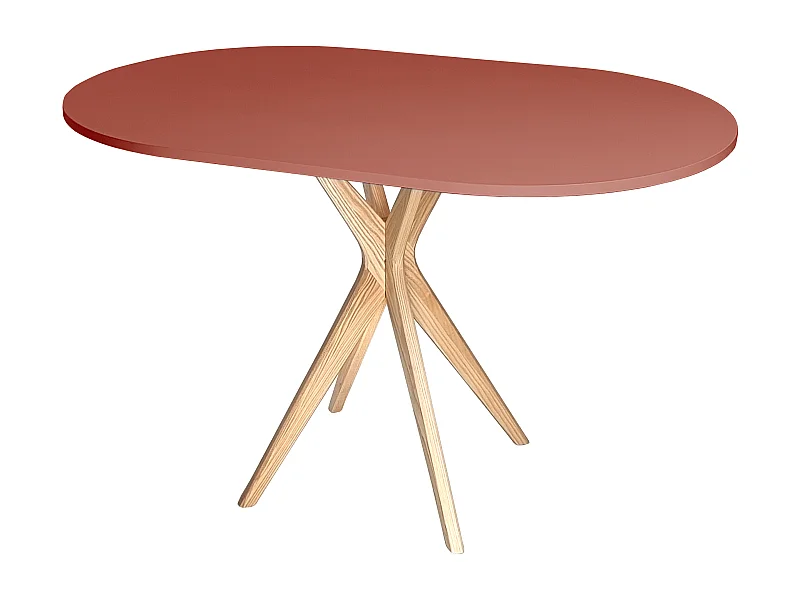 Table à manger ovale 75x100cm Jubi Vieux Rose