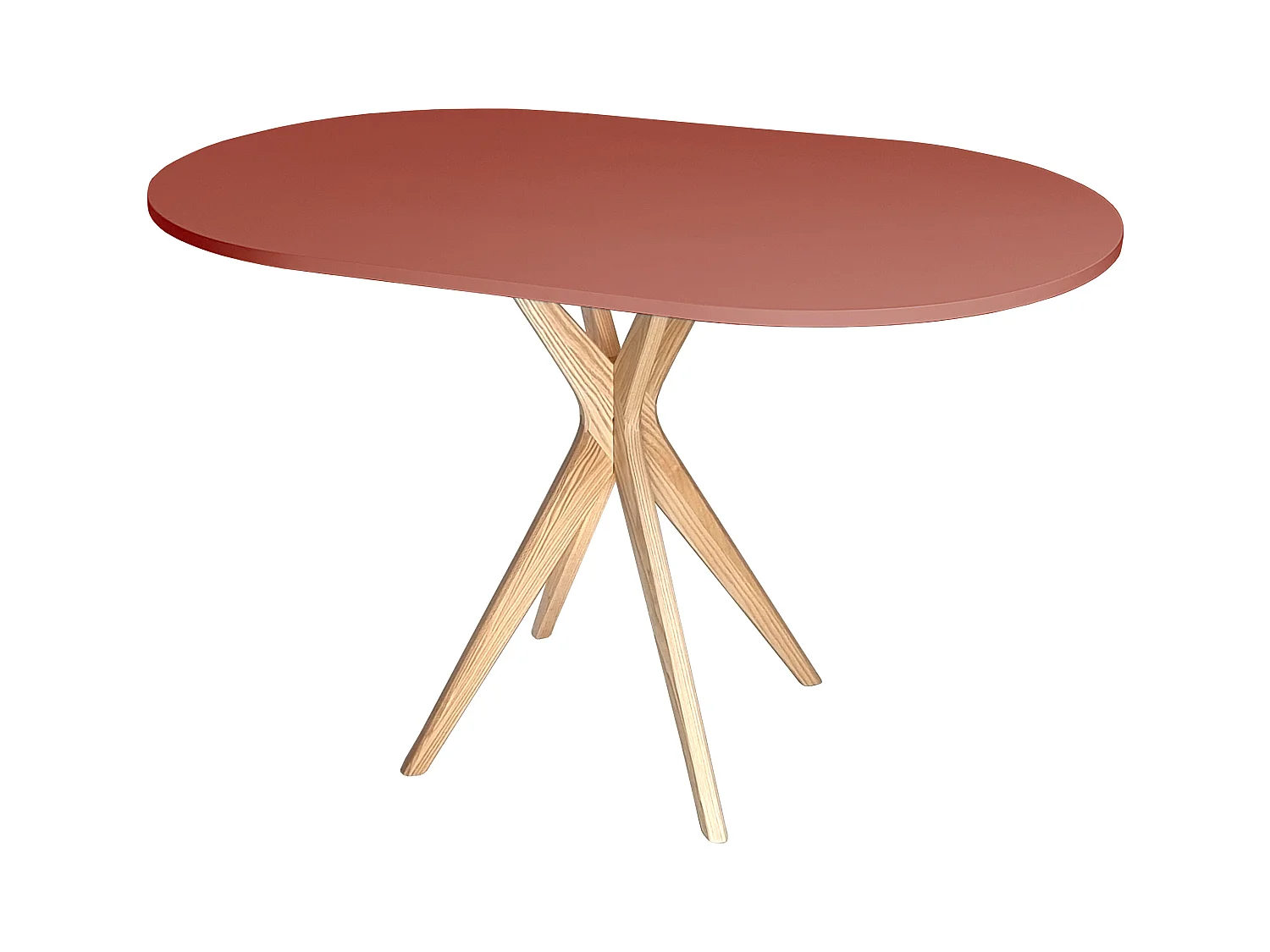 Table à manger ovale 75x100cm Jubi Vieux Rose