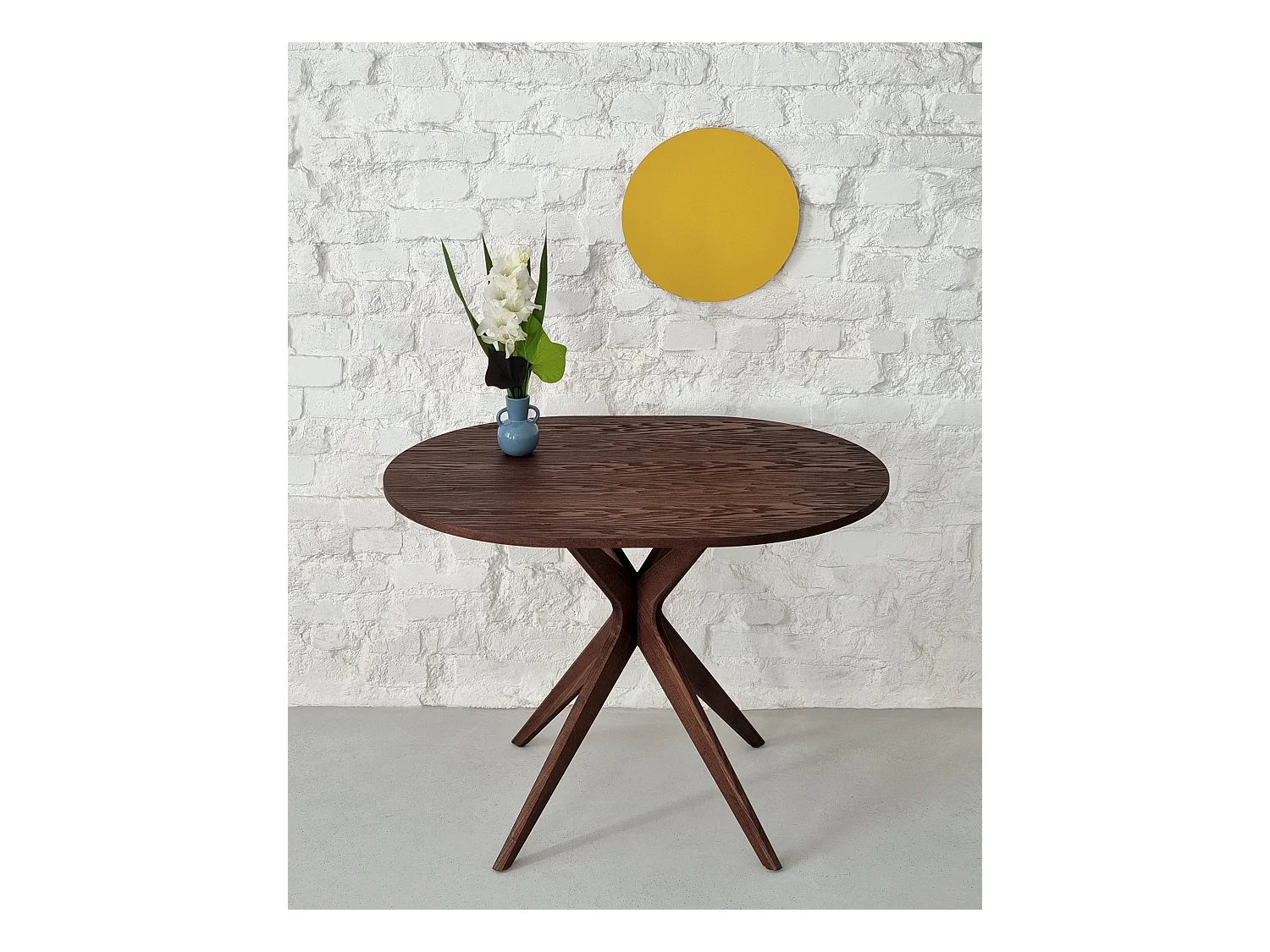 Table à manger ovale 75x100cm Jubi Noyer