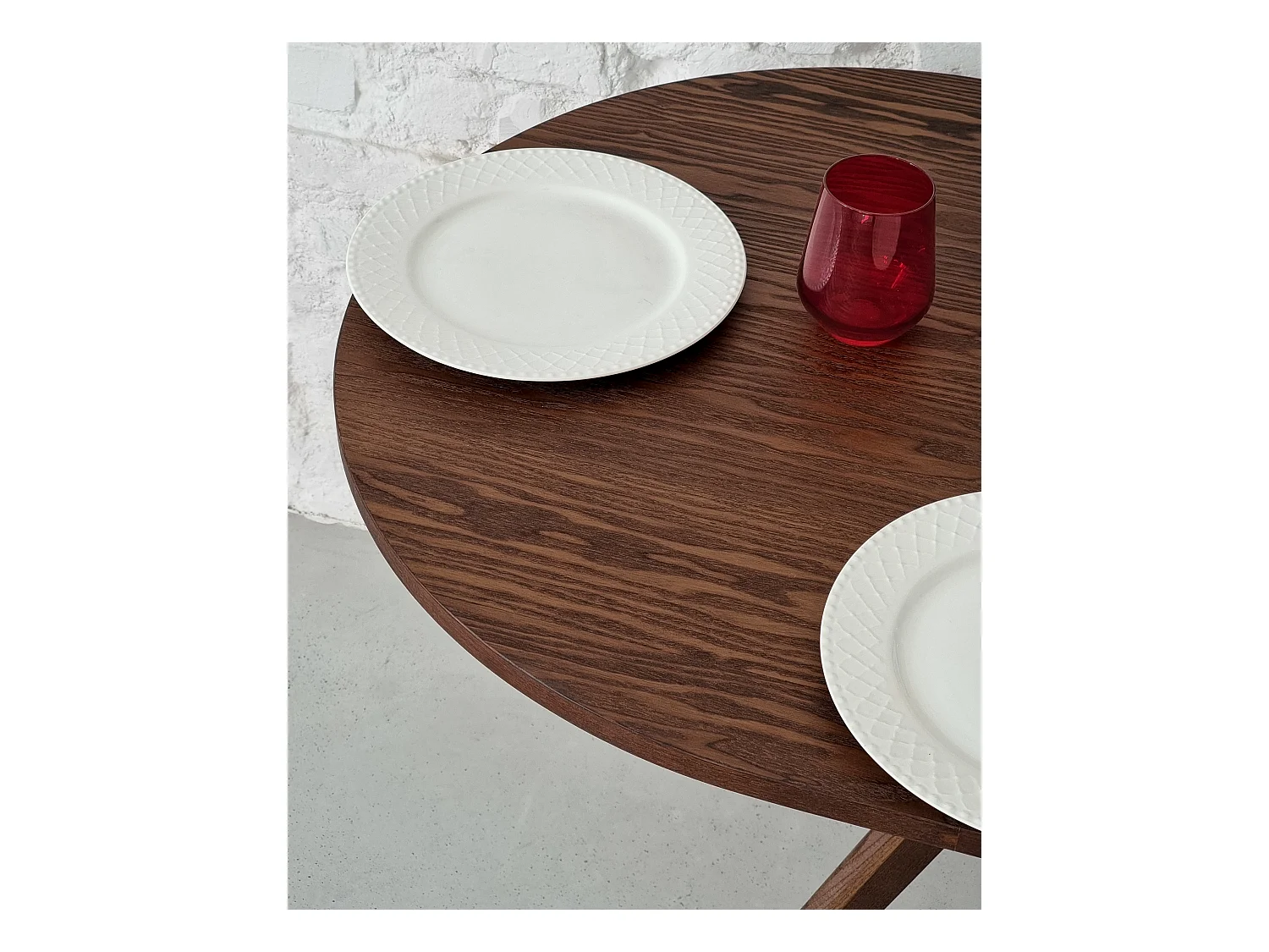 Table à manger ovale 75x100cm Jubi Noyer