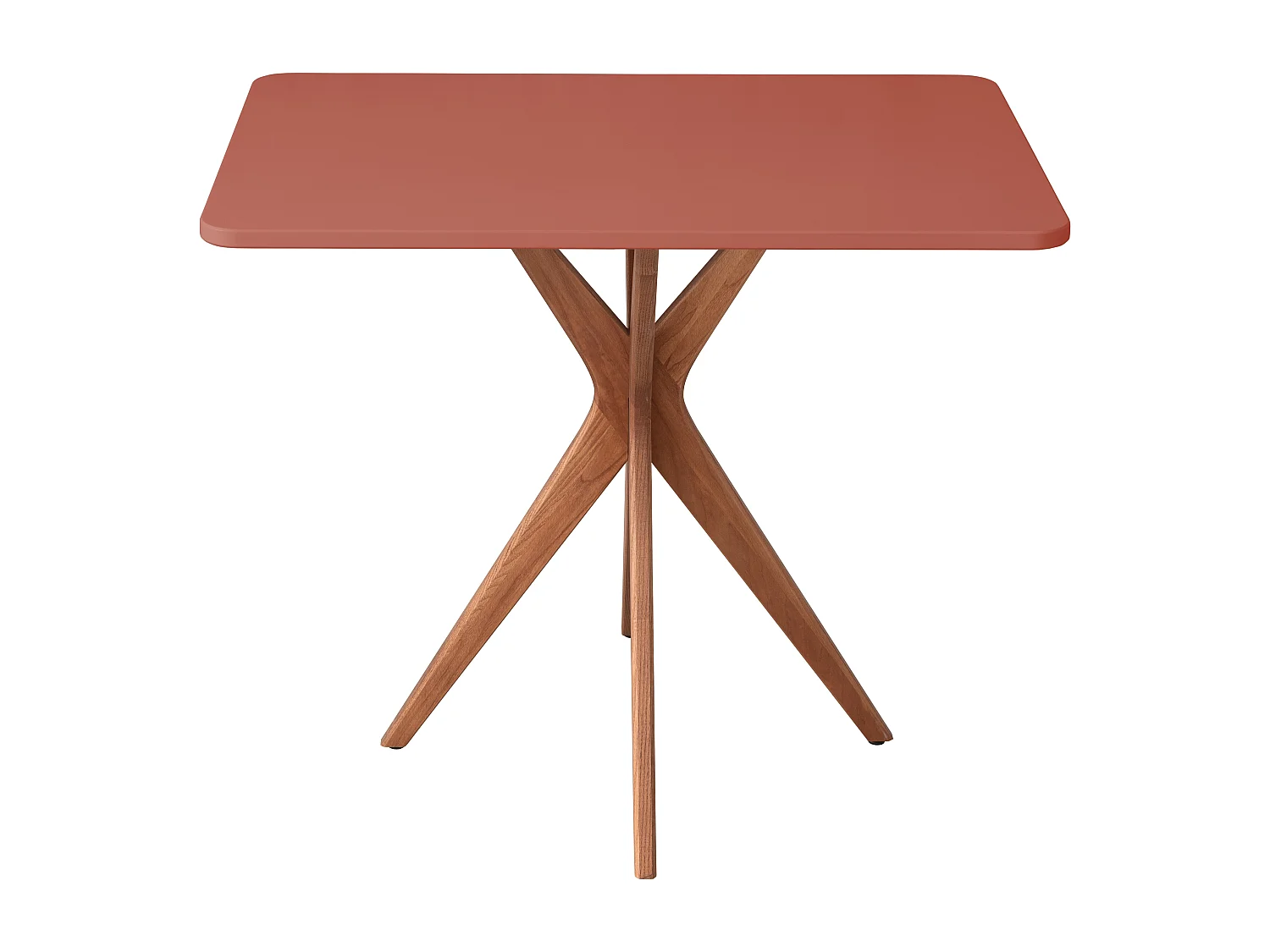 Kleiner rechteckinger Esstisch Jubi 55x80cm Antikrosa Eichenbeinen