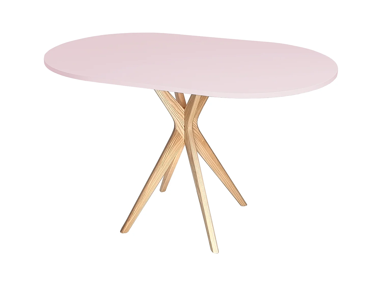 Ovaler Esstisch 75x100cm Jubi Pudriges Rosa
