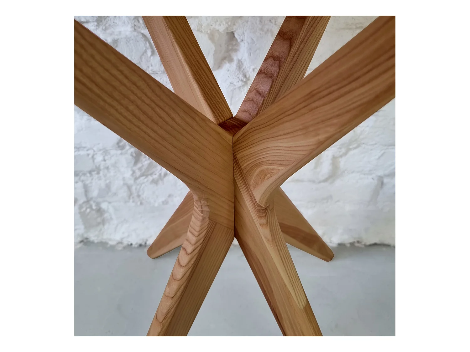 Table à manger ovale 75x100cm Jubi Beige Brun Chêne