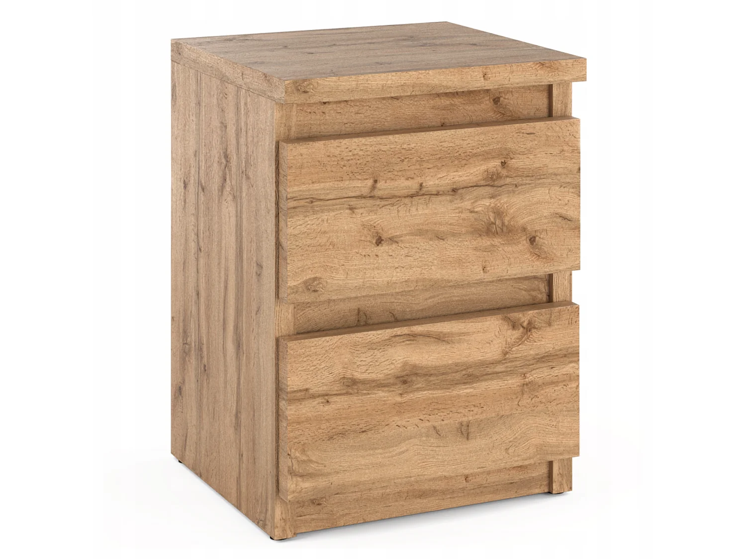 Comodino Rovere Wotan 30x30x42CM 2 cassetti -arredo camera da letto