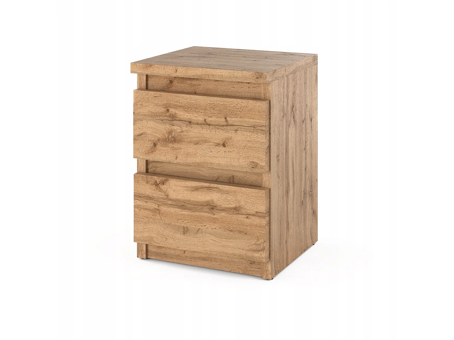 Comodino Rovere Wotan 30x30x42CM 2 cassetti -arredo camera da letto
