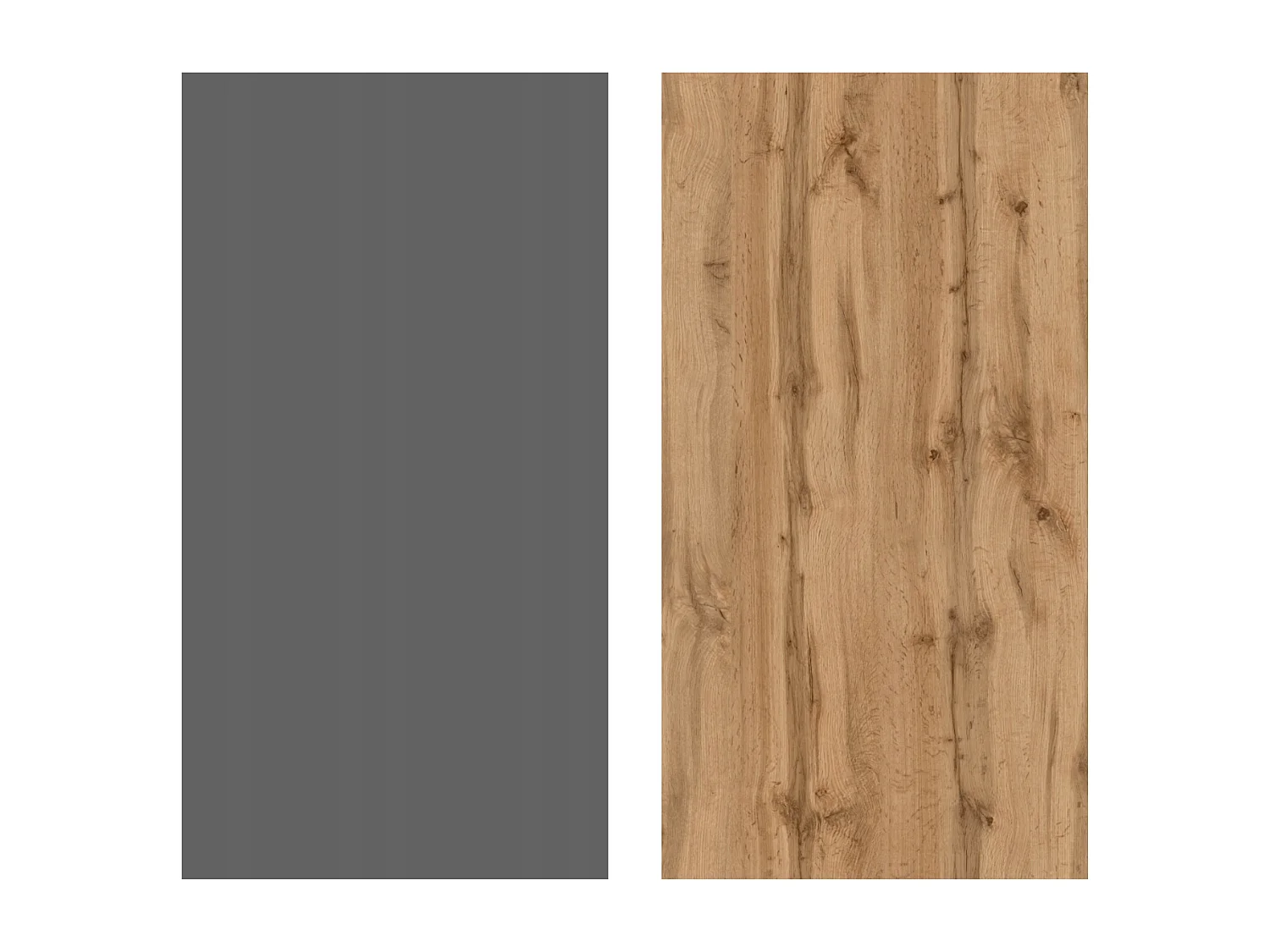 Table de chevet Gris/ Chêne Wotan 30x30x42CM 2 tiroirs-meuble de nuit pour chambre à coucher